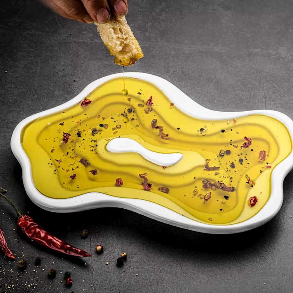 2 Olivenölschalen aus Keramik