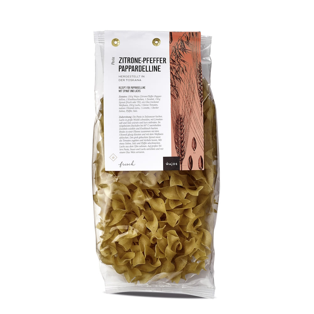 Zitrone-Pfeffer Pappardelline 250g Wajos