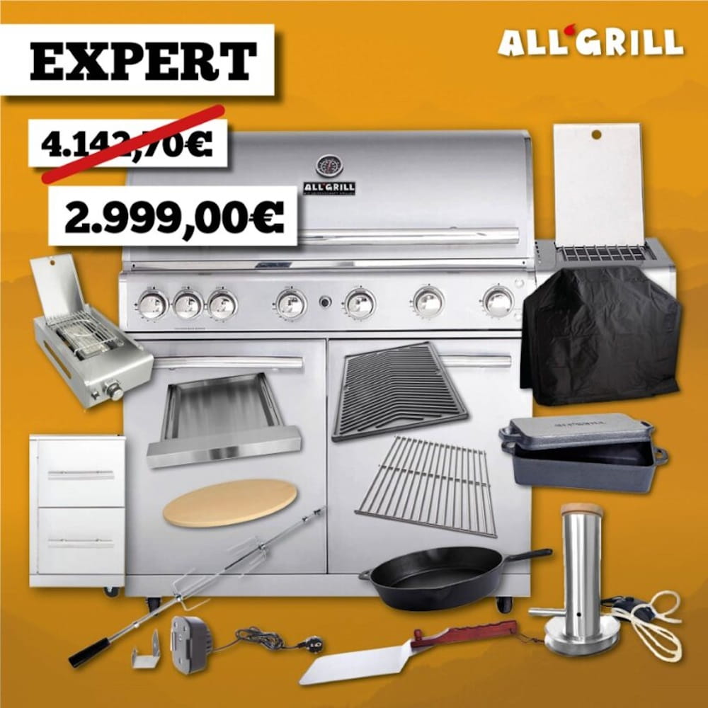 ALLGRILL Chef XL Edelstahl EXPERT Aktion 35 Jahre
