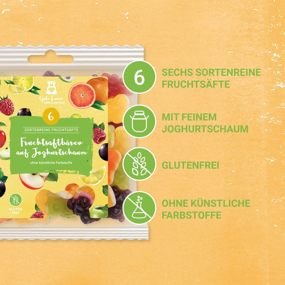 Fruchtsaftbären auf Joghurtschaum 150g