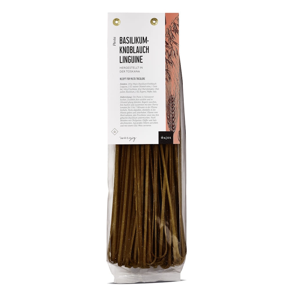 Basilikum Knoblauch Linguine 250g Wajos