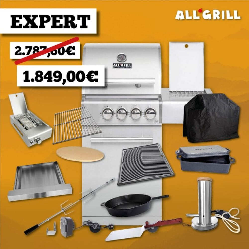 ALLGRILL Chef S Edelstahl EXPERT Aktion 35 Jahre