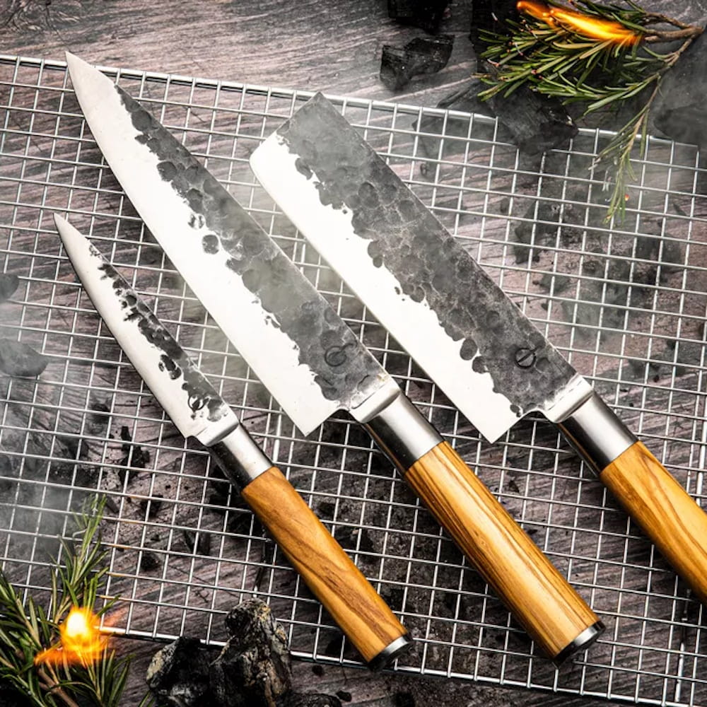 3-teiliges Messerset Olive Forged