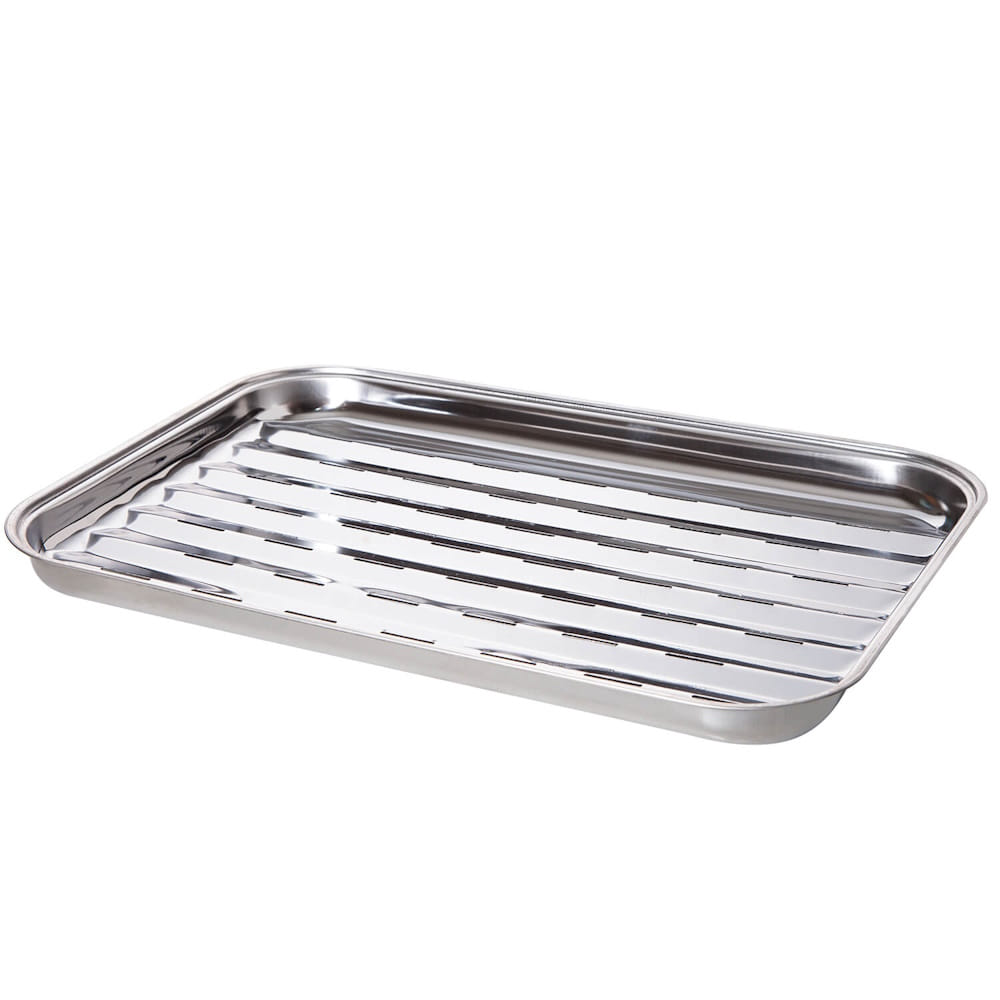 Edelstahl-Grillschale 34 x 24 x 2,5cm