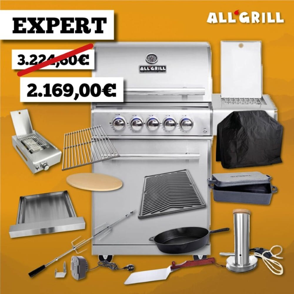 ALLGRILL Chef M Edelstahl EXPERT Aktion 35 Jahre