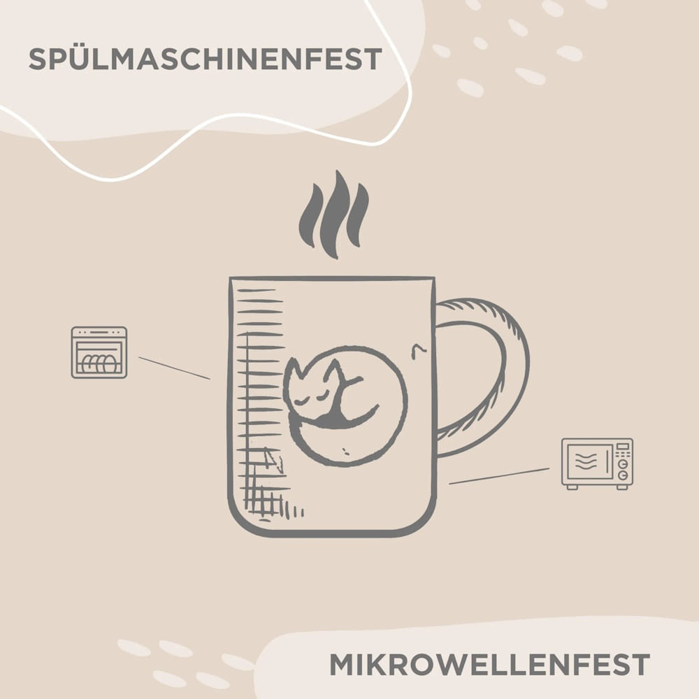 LIGARTI Spülmaschinen und Mikrowellen geeignet Keramiktasse - Fliegenfänger - 250 ml | Ligarti