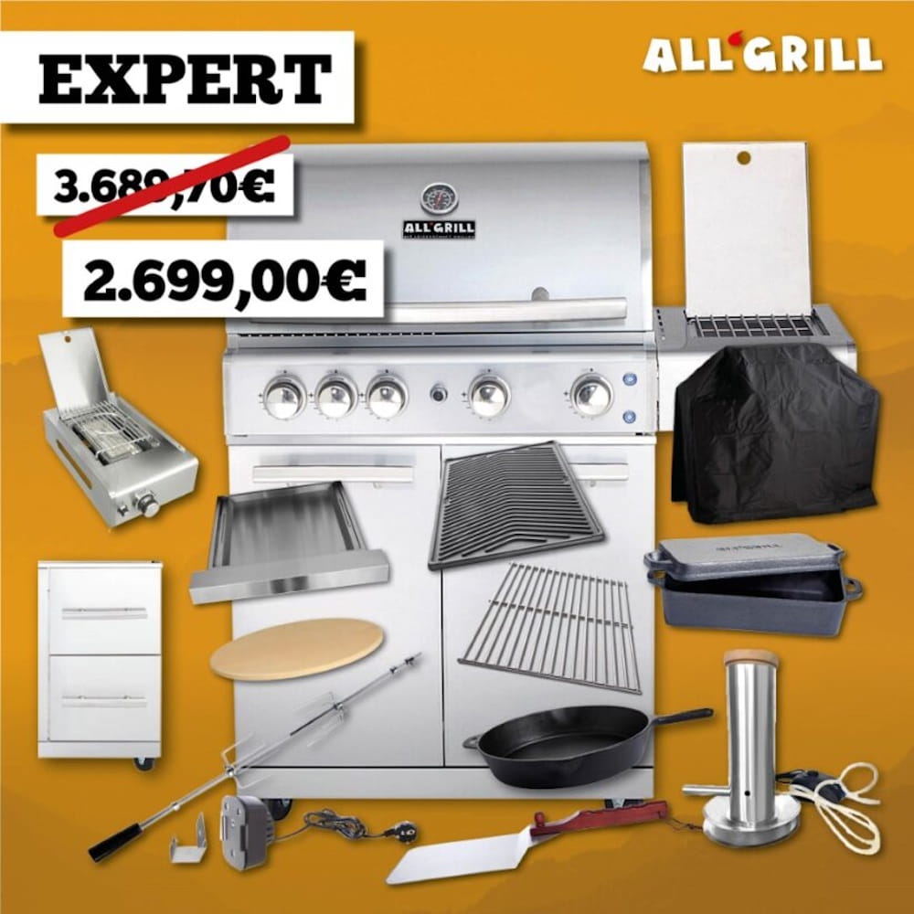 ALLGRILL Chef L Edelstahl EXPERT Aktion 35 Jahre