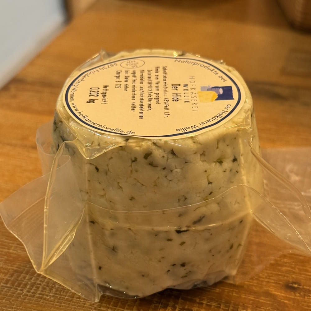 Der Wilde Mini Käse 190g Hofkäserei Wellie Der Wilde - mini Käse mit essbarer Naturrinde ca. 190g