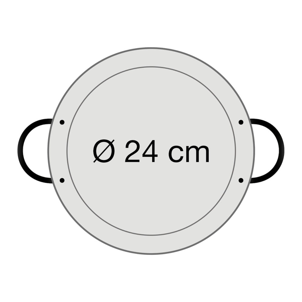 Paella Pfanne Stahl poliert Ø 24 cm