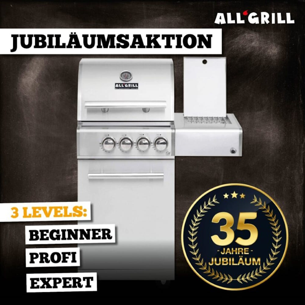 ALLGRILL Chef S Edelstahl PROFI Aktion 35 Jahre