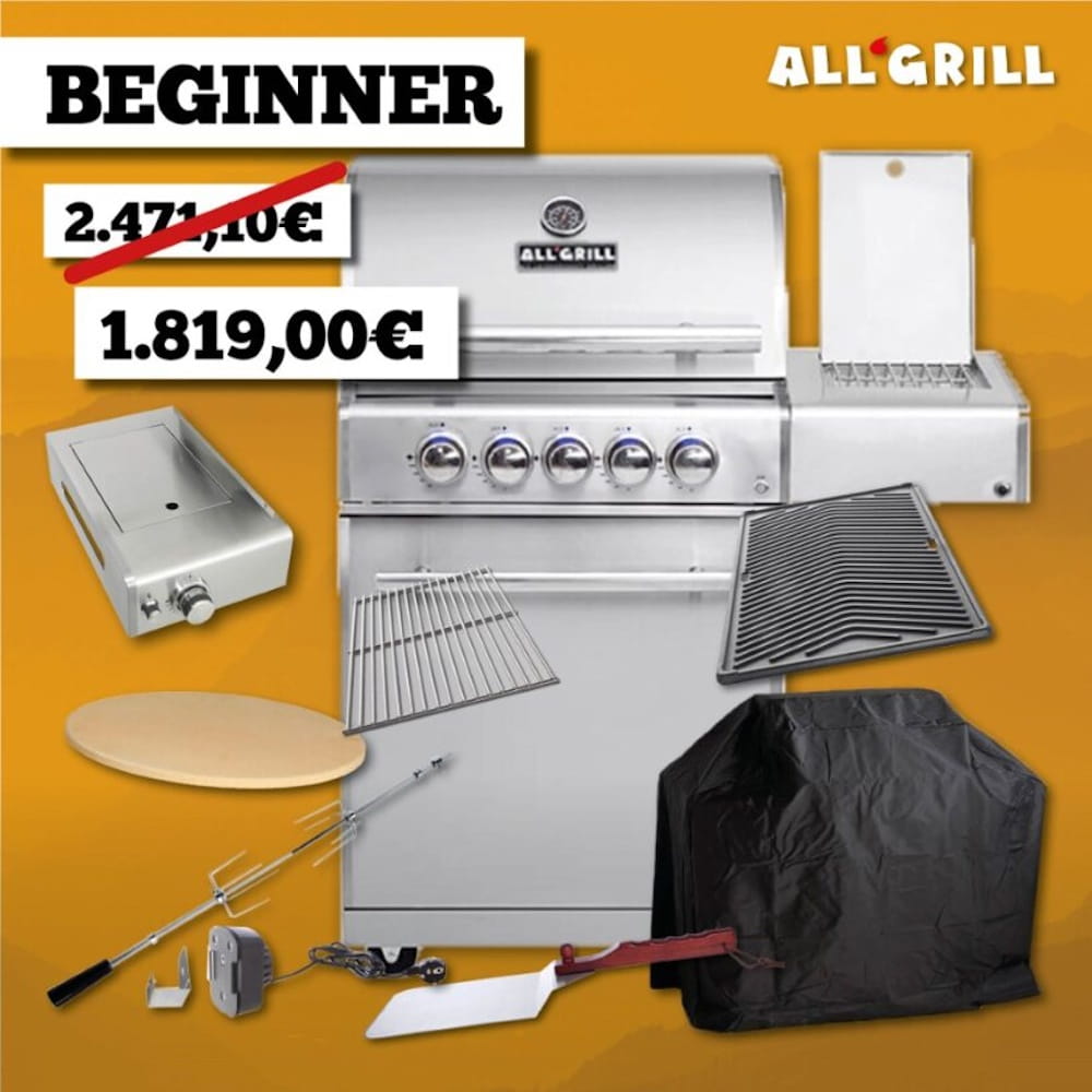 ALLGRILL Chef M Edelstahl BEGINNER Aktion 35 Jahre
