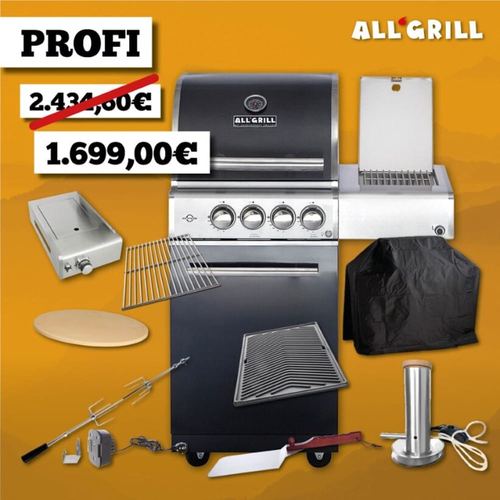 ALLGRILL Chef S Black PROFI Aktion 35 Jahre
