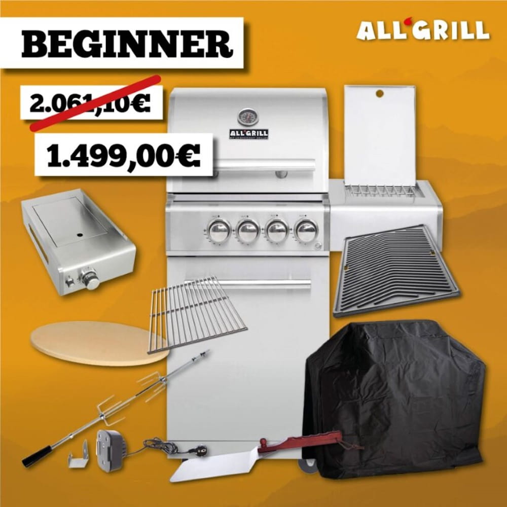 ALLGRILL Chef S Edelstahl BEGINNER Aktion 35 Jahre