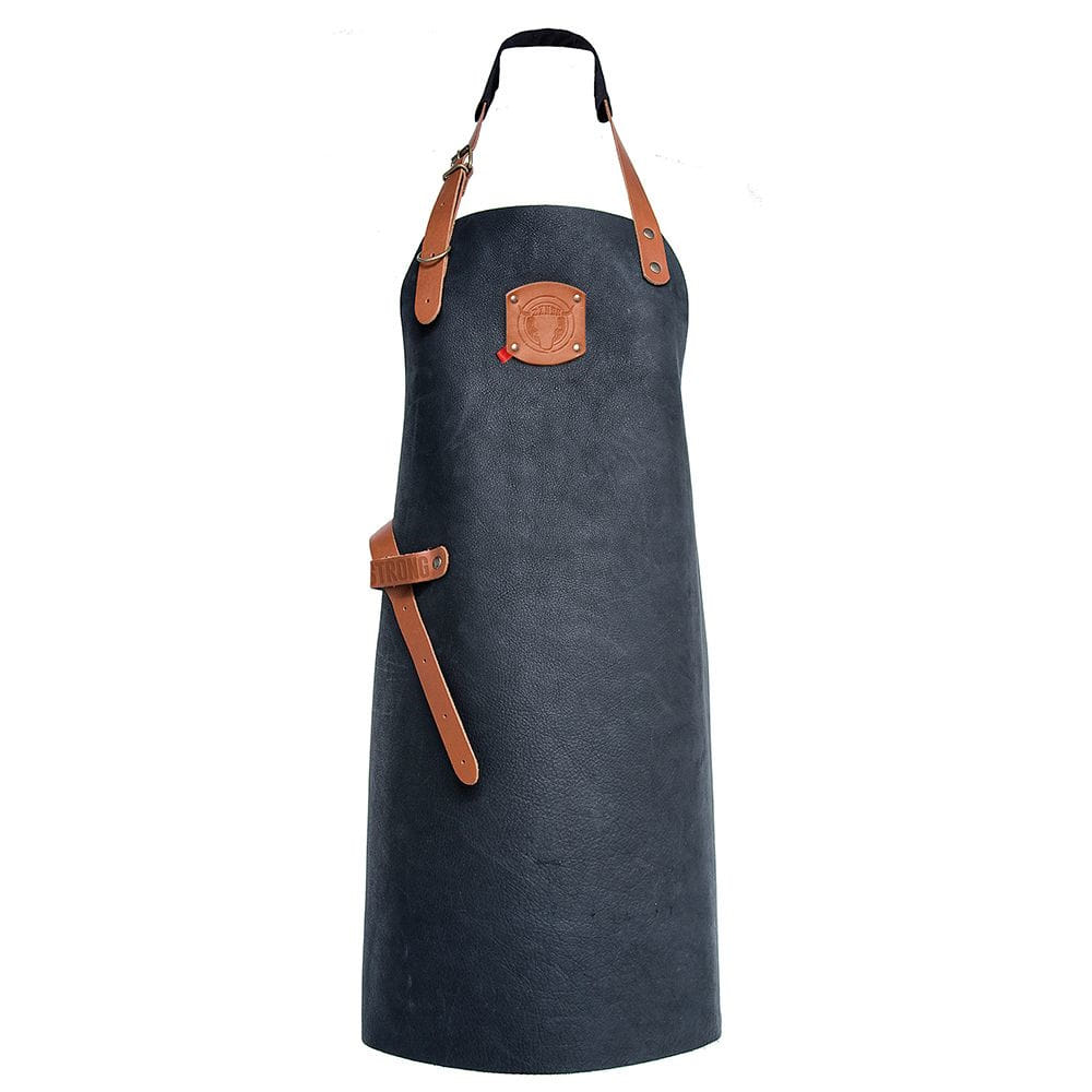 Rusticstyle Latzschürze 60x82cm 100%Leder (schwarz)