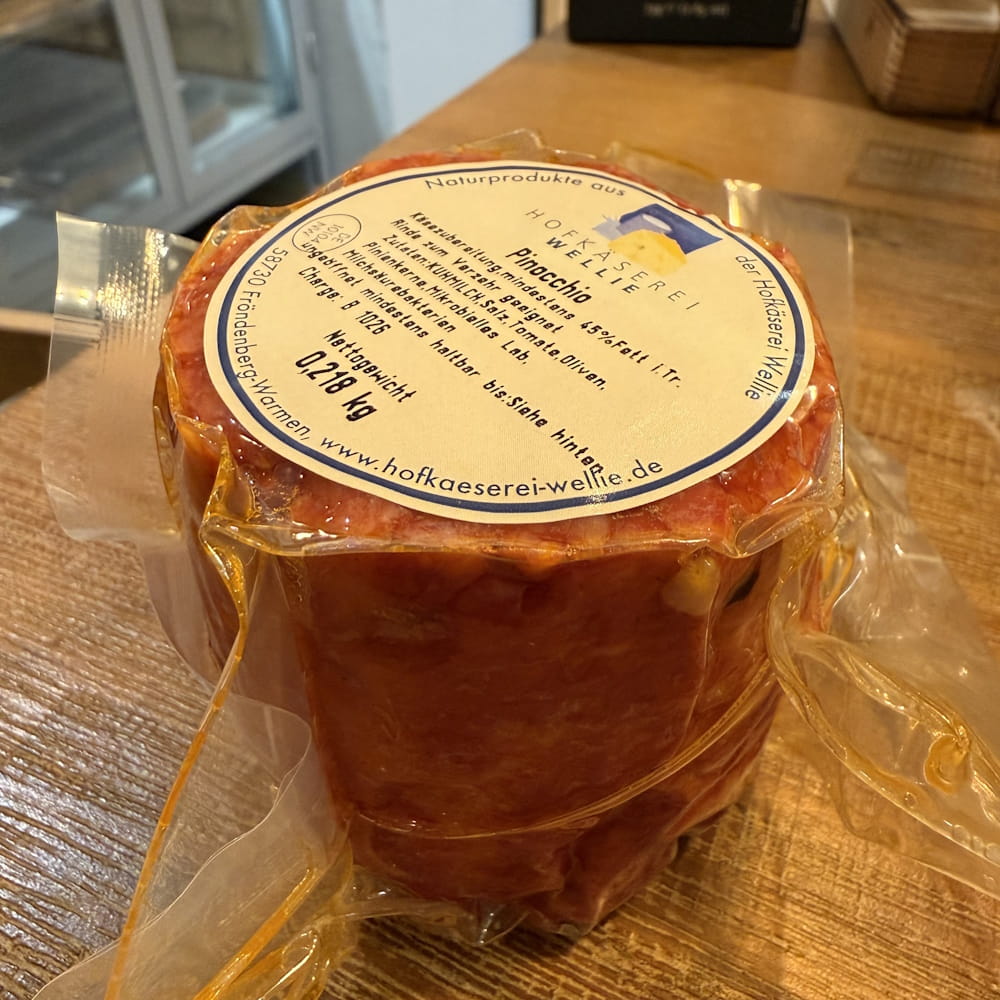 Pinocchio Mini Käse 190g Hofkäserei Wellie Pinocchio - mini Käse mit essbarer Naturrinde ca. 190g
