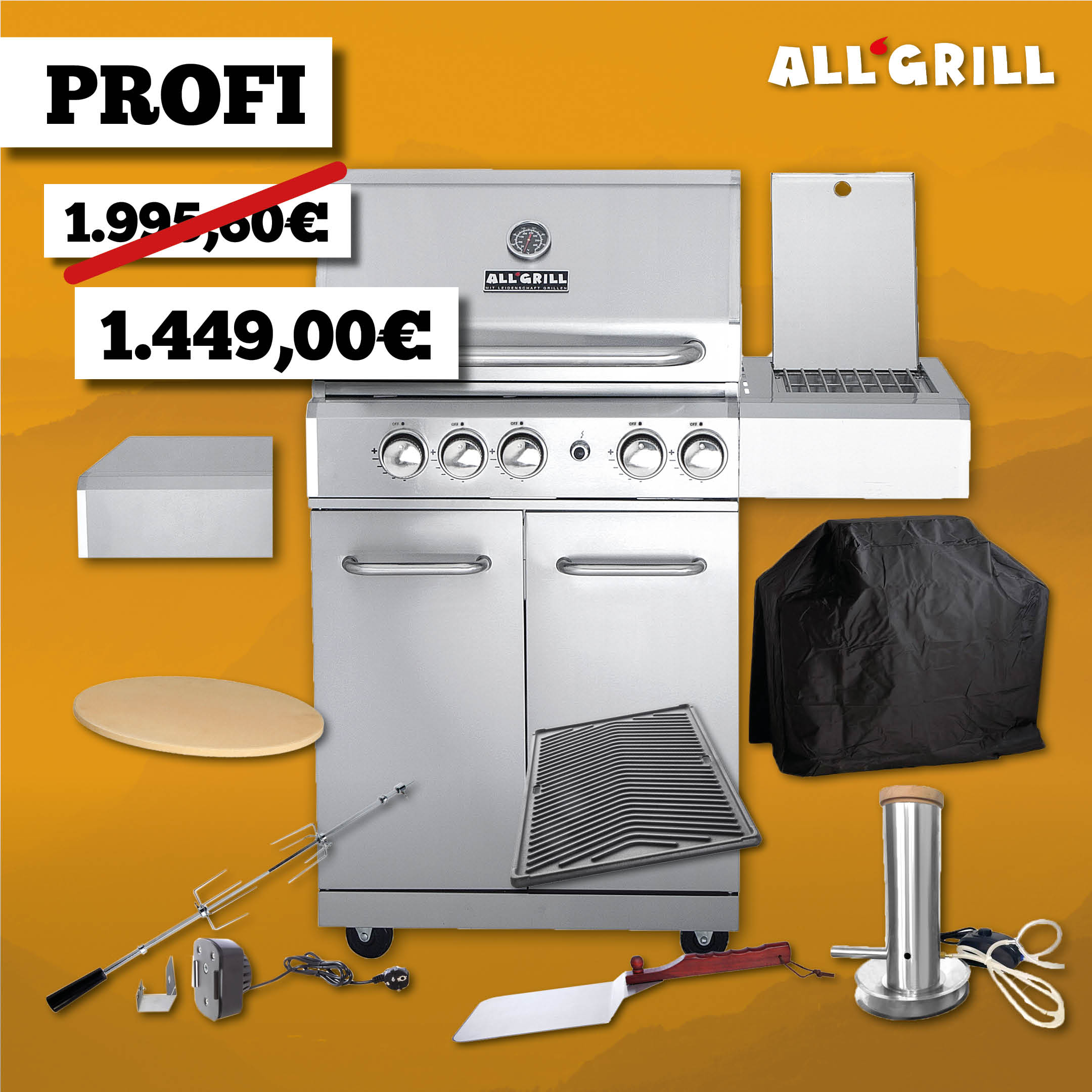 ALLGRILL Allrounder M PROFI Aktion 35 Jahre