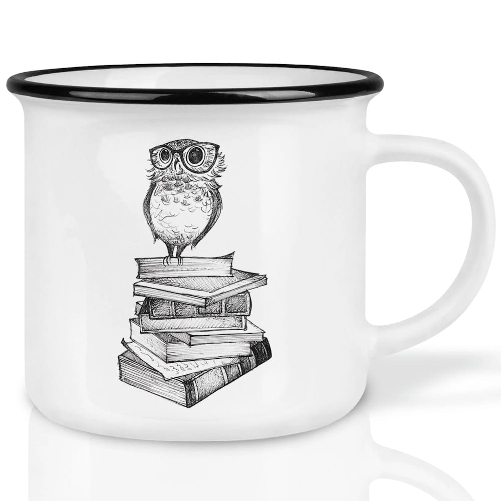 Keramiktasse - Büchereule - 250 ml | Ligarti