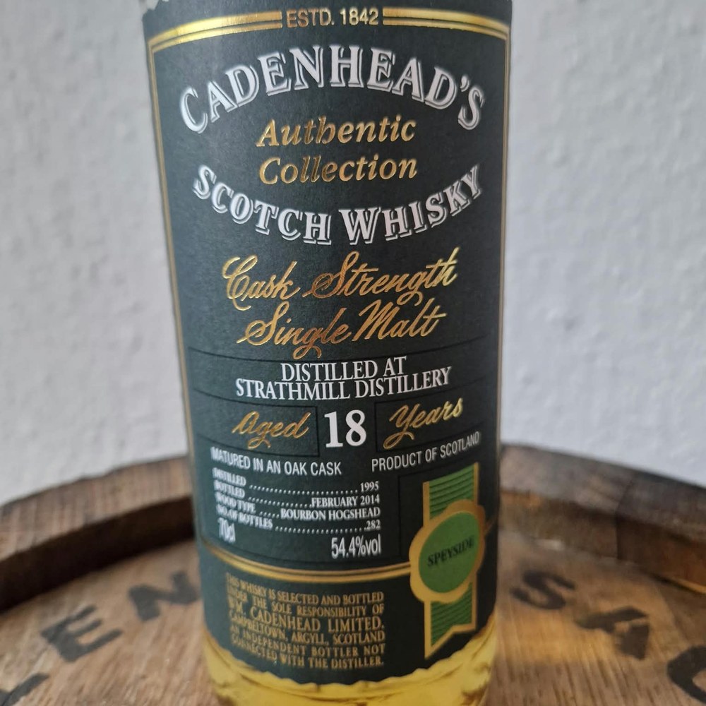 Cadenhead’s Strathmill 18 Jahre beim Whisky Tasting Bernds Schatzkiste
