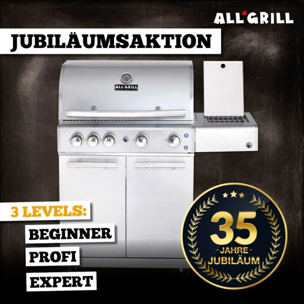 ALLGRILL Chef L Edelstahl EXPERT Aktion 35 Jahre