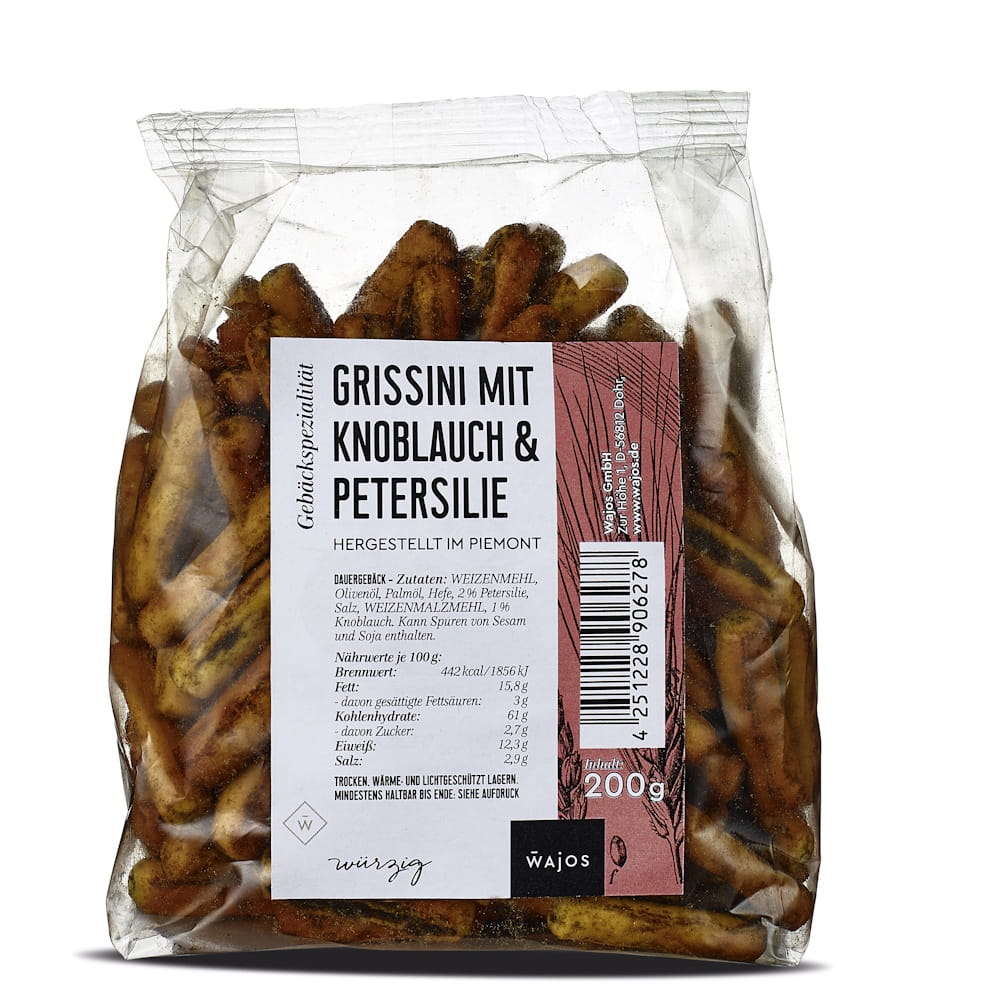 Grissini Knoblauch & Petersilie Wajos