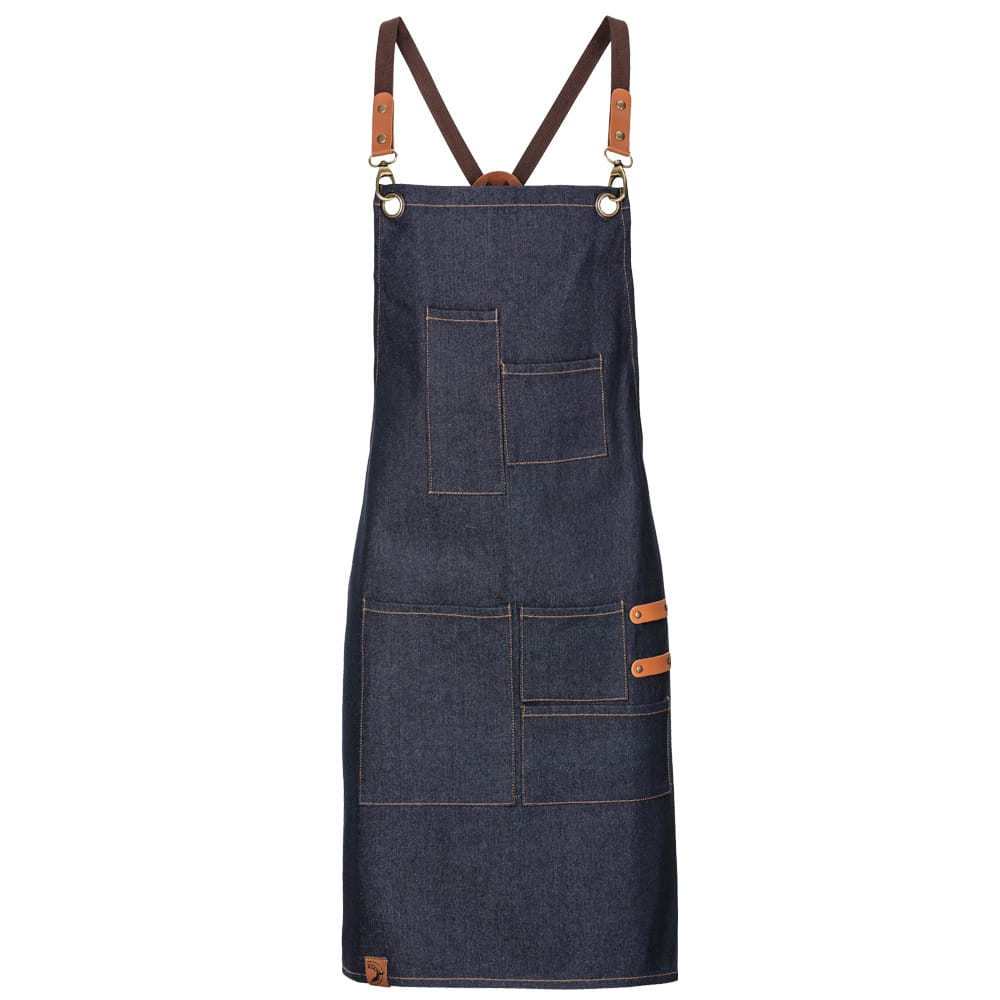 Latzschürze denim 100% Baumwolle (navy)